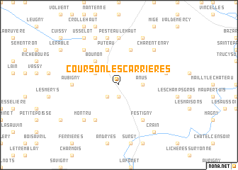 map of Courson-les-Carrières