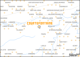 map of Courtefontaine