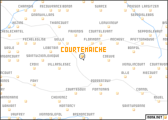 map of Courtemaîche