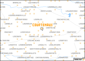 map of Courtemaux