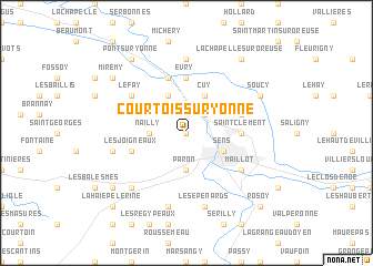 map of Courtois-sur-Yonne