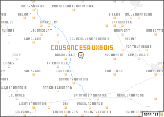 map of Cousances-aux-Bois