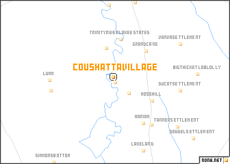 map of Coushatta Village