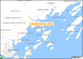 map of Cousins Island