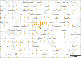 map of Coussan
