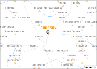 map of Coussay