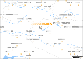 map of Coussergues