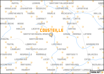 map of Cousteille