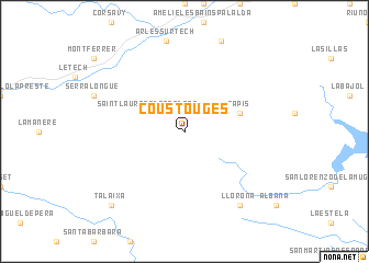 map of Coustouges