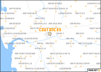 map of Coutances