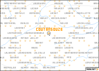 map of Coutansouze