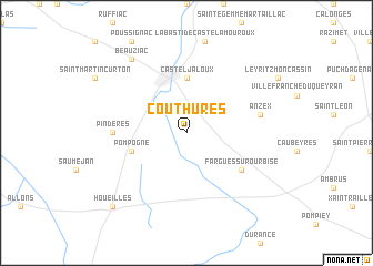 map of Couthures