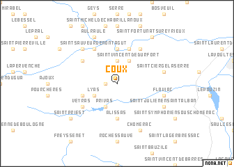 map of Coux