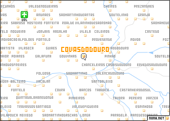 map of Covas do Douro