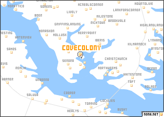 map of Cove Colony