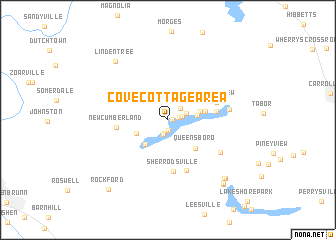 map of Cove Cottage Area