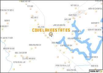 map of Cove Lake Estates