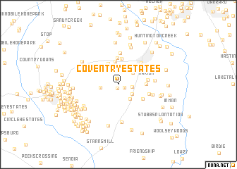 map of Coventry Estates