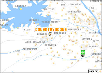 map of Coventry Woods