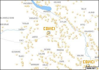 map of Čovići