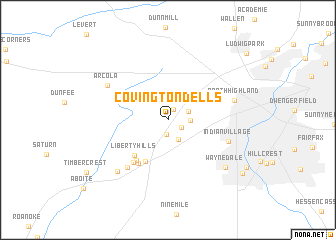 map of Covington Dells
