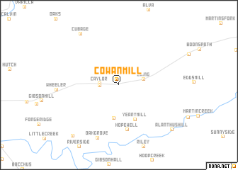 map of Cowan Mill