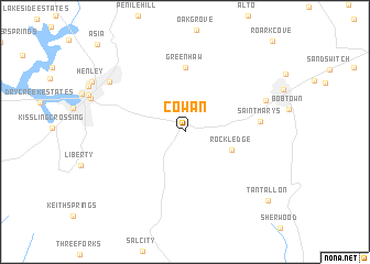 map of Cowan