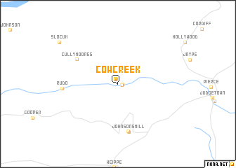 map of Cow Creek