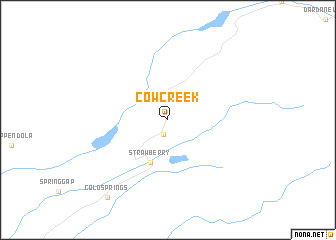 map of Cow Creek