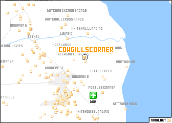 map of Cowgills Corner