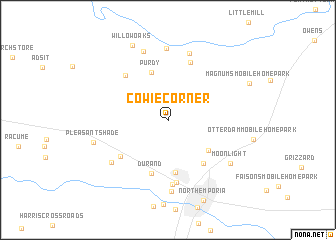 map of Cowie Corner