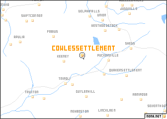 map of Cowles Settlement