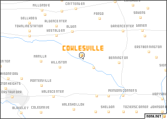 map of Cowlesville