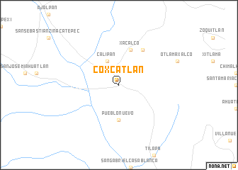 map of Coxcatlán