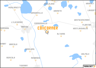 map of Cox Corner