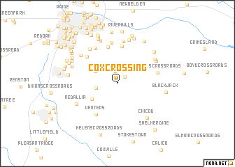 map of Cox Crossing