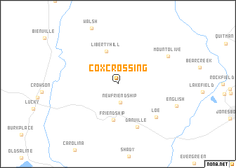 map of Cox Crossing