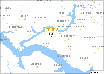 map of Coxey