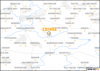 map of Coxhoe