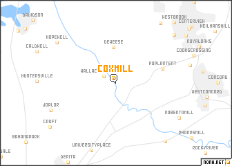 map of Cox Mill