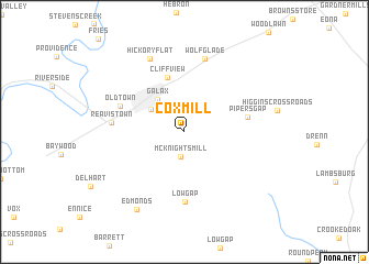 map of Cox Mill