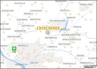 map of Coxs Corner