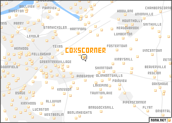 map of Coxs Corner