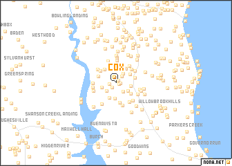 map of Cox