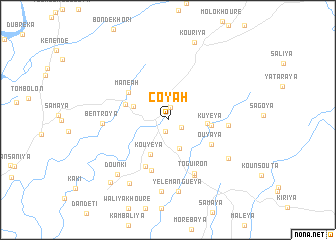 map of Coyah