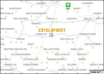 map of Coye-la-Forêt