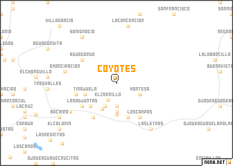 map of Coyotes