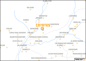 map of Coyotes