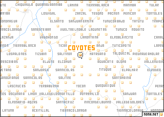 map of Coyotes