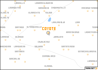 map of Coyote